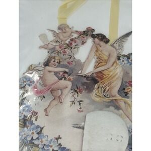 NEW Old Print Factory Victorian Elegance Die Cut Valentine Card Cherubs